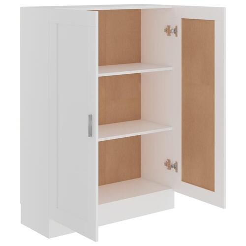Bogskab 82,5x30,5x115 cm konstrueret træ hvid