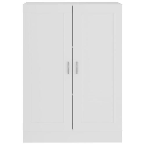 Bogskab 82,5x30,5x115 cm konstrueret træ hvid