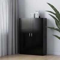 Bogskab 82,5x30,5x115 cm konstrueret træ sort