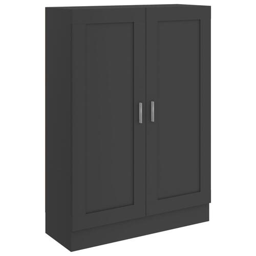 Bogskab 82,5x30,5x115 cm spånplade grå