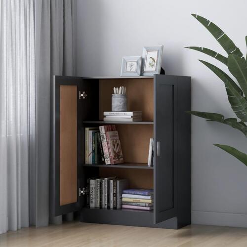 Bogskab 82,5x30,5x115 cm spånplade grå