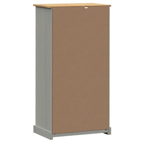 Bogreol VIGO 60×35×114,5 cm - massivt fyrretræ, grå