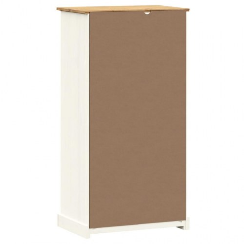 Bogreol VIGO 60×35×114,5 cm - massivt fyrretræ, hvid