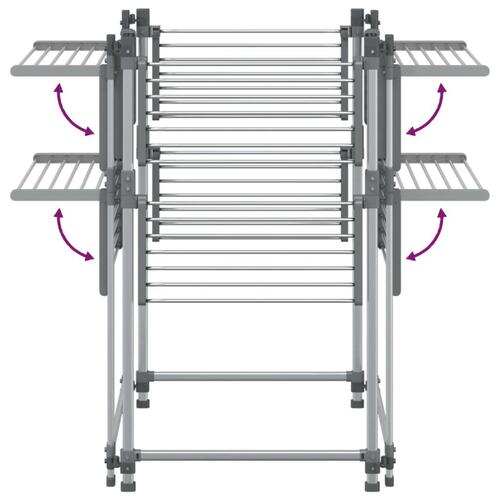 Tørrestativ 107x107x120 cm aluminium