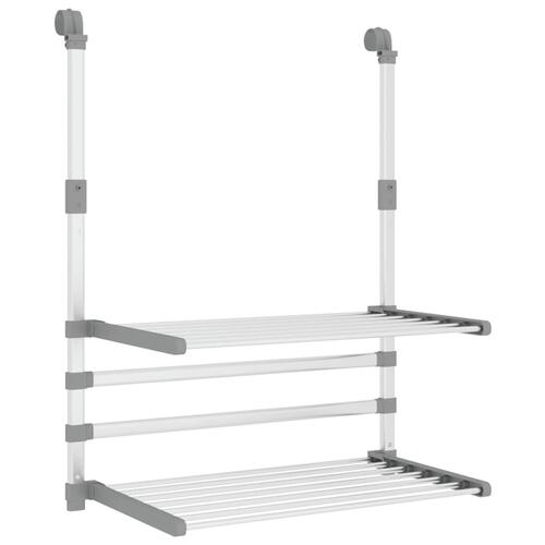 Tørrestativ til altan 54x25x42 cm aluminium