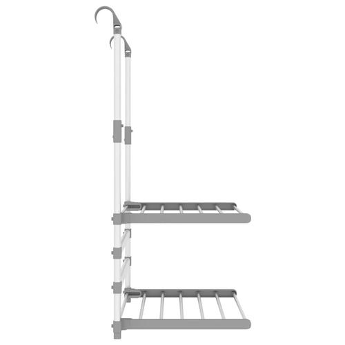 Tørrestativ til altan 54x25x42 cm aluminium