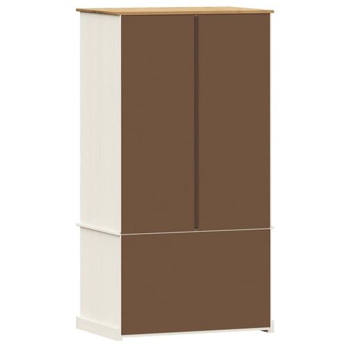 Klædeskab VIGO 90x55x170 cm massivt fyrretræ hvid
