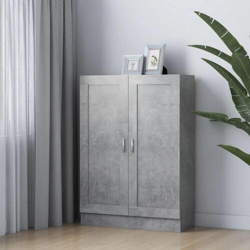 Bogskab 82,5x30,5x115 cm konstrueret træ betongrå