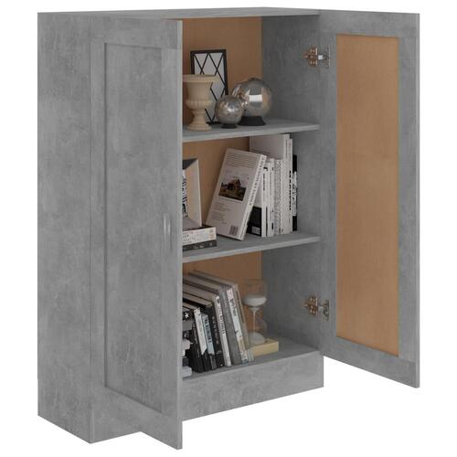 Bogskab 82,5x30,5x115 cm konstrueret træ betongrå