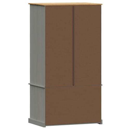 Klædeskab VIGO 90x55x170 cm massivt fyrretræ grå