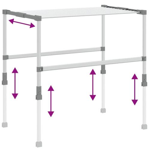 Tørrestativ 83x(50-55)x(40-85) cm aluminium