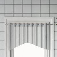 Gardinstænger 2 stk. 90-130 cm aluminium hvid og sølvfarvet
