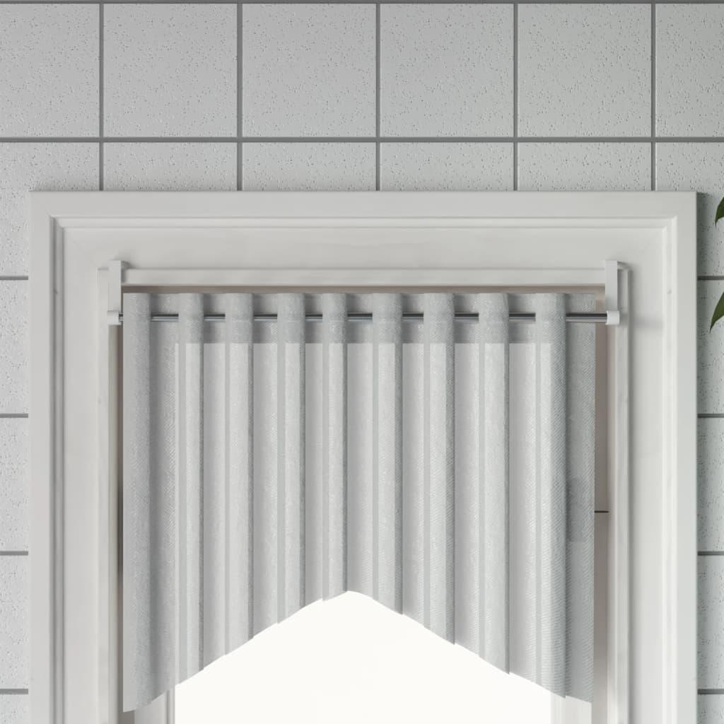Gardinstænger 2 stk. 40-60 cm aluminium hvid og sølvfarvet