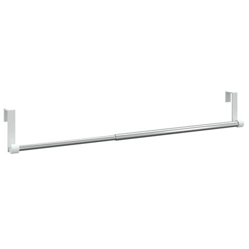 Gardinstænger 2 stk. 40-60 cm aluminium hvid og sølvfarvet