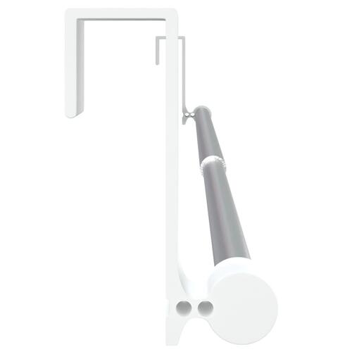 Gardinstænger 2 stk. 40-60 cm aluminium hvid og sølvfarvet