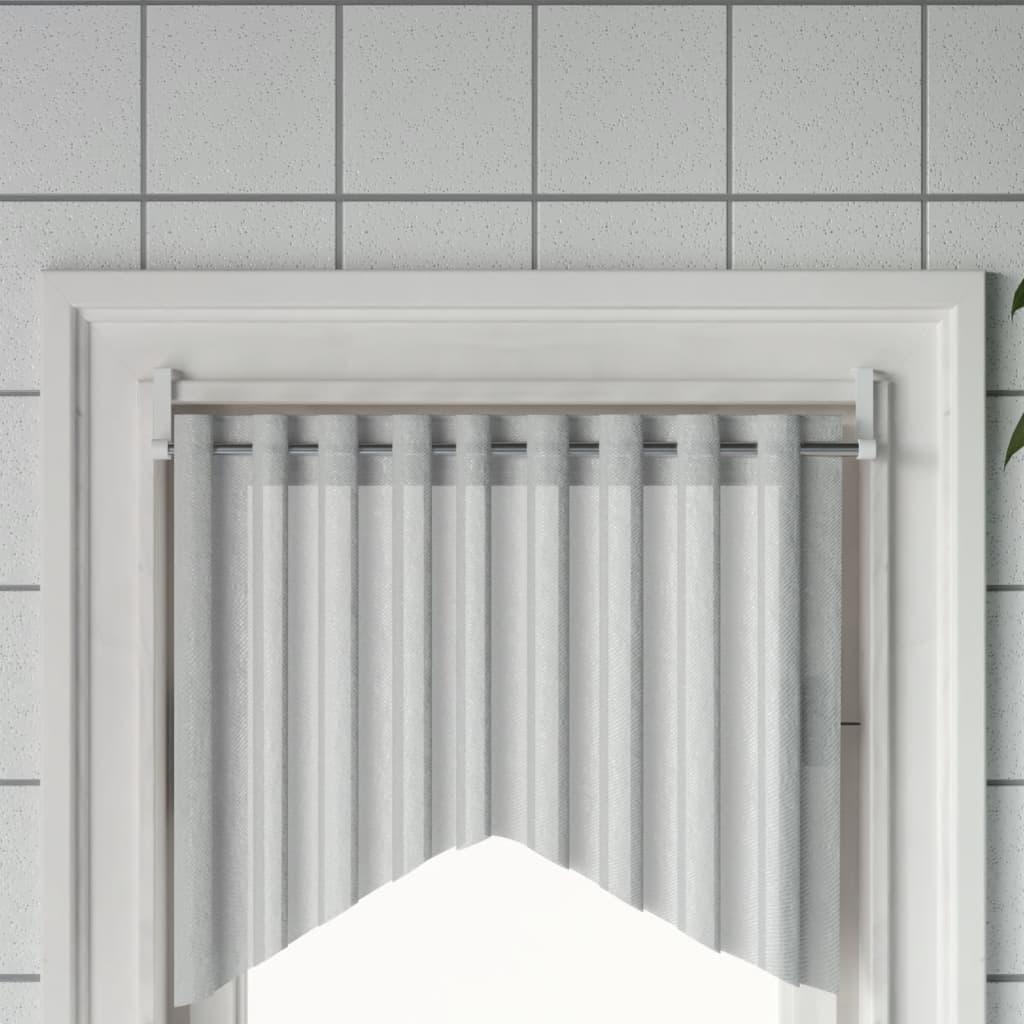 Gardinstænger 2 stk. 60-105 cm aluminium hvid og sølvfarvet
