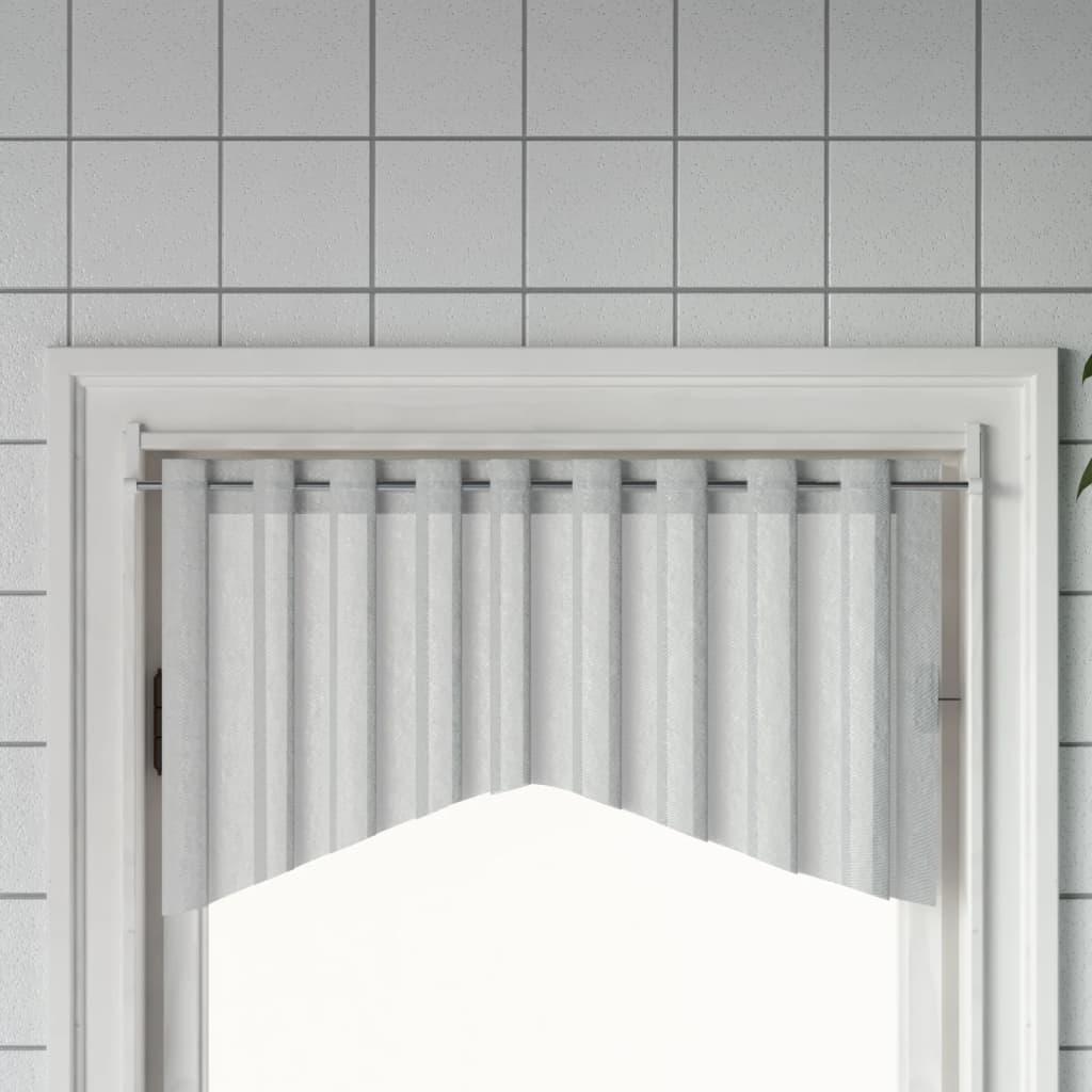 Gardinstænger 2 stk. 90-135 cm aluminium hvid og sølvfarvet