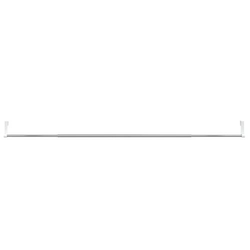 Gardinstænger 2 stk. 90-135 cm aluminium hvid og sølvfarvet