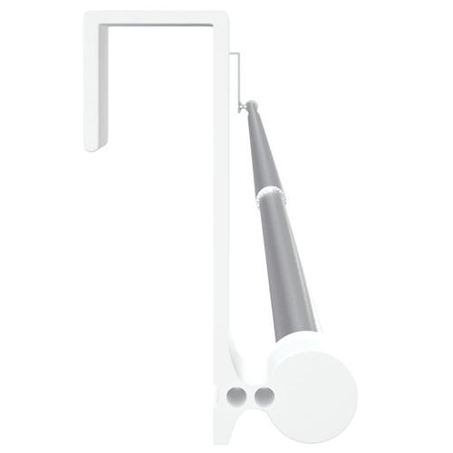 Gardinstænger 2 stk. 90-135 cm aluminium hvid og sølvfarvet