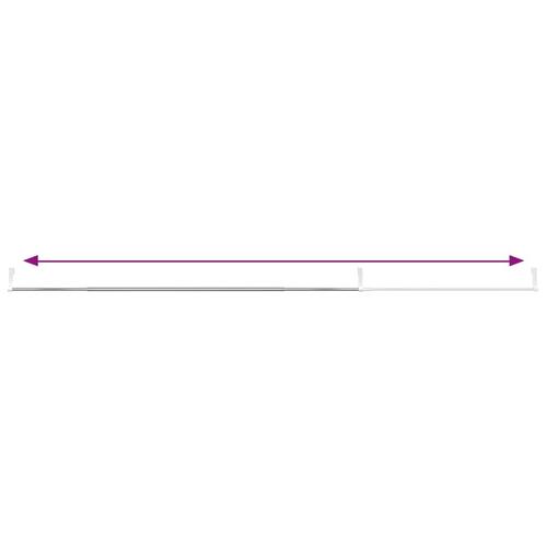 Gardinstænger 2 stk. 90-135 cm aluminium hvid og sølvfarvet