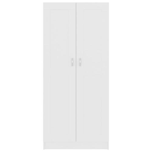 Bogskab 82,5x30,5x185,5 cm konstrueret træ hvid