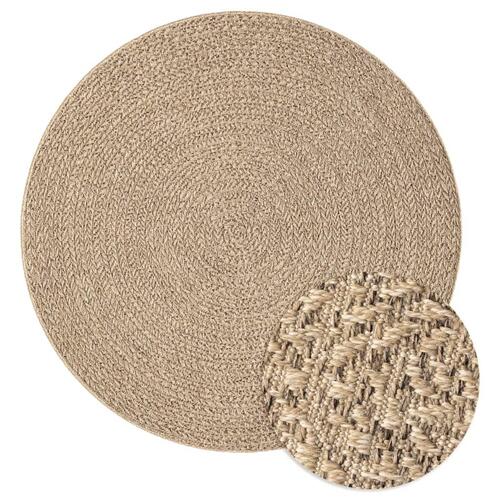 Gulvtæppe ZIZUR 90 cm jute-look indendørs og udendørs