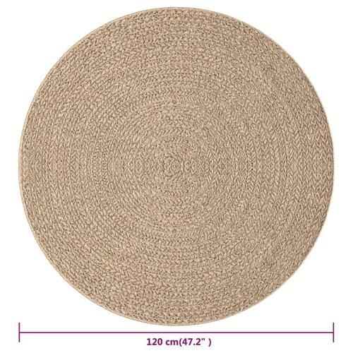 Gulvtæppe ZIZUR 120 cm jute-look indendørs og udendørs