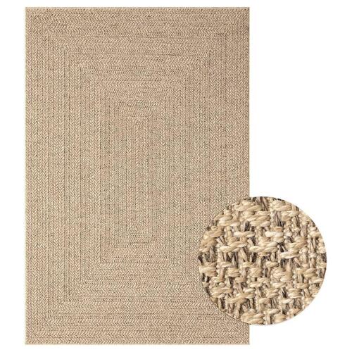 Gulvtæppe ZIZUR 120x170 cm jute-look indendørs og udendørs