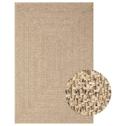 Gulvtæppe ZIZUR 160x230 cm jute-look indendørs og udendørs