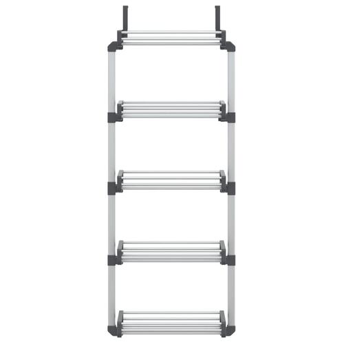 Reol med 5 hylder til dør 52x20x135 cm aluminium