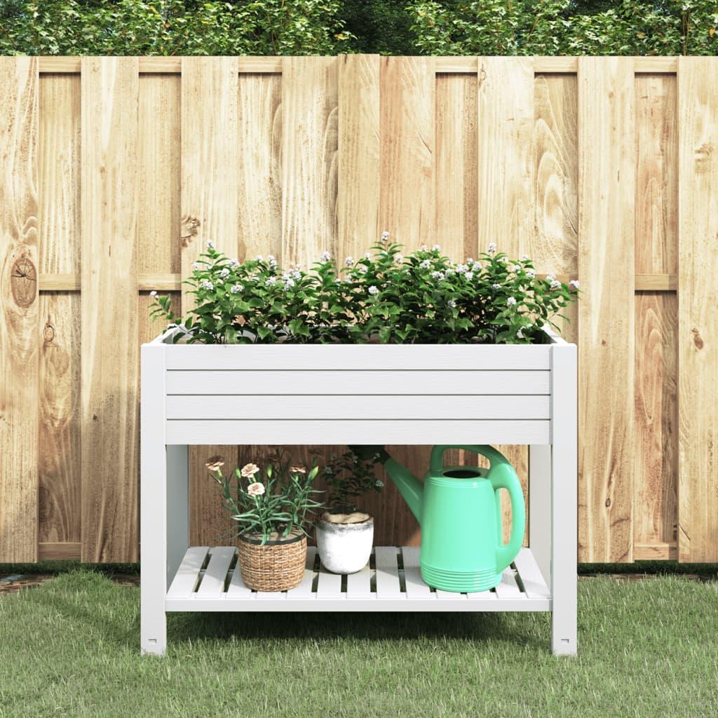 Højbed 110x45x79 cm polypropylen hvid billede