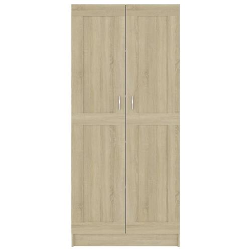 Bogskab 82,5x30,5x185,5 cm konstrueret træ sonoma-eg