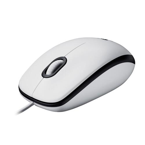 Mus med kabel og optisk sensor Logitech M100 Hvid 1000 dpi