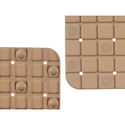 Skridsikker måtte til Brusebad Rammer Beige PVC 50,3 x 50,3 x 0,7 cm (6 enheder)
