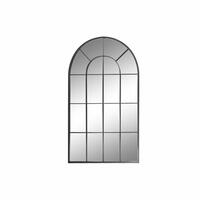 Vægspejl Sort Krystal Jern Spejl Vindue 70 x 2,5 x 120 cm 70 x 1,8 x 120 cm