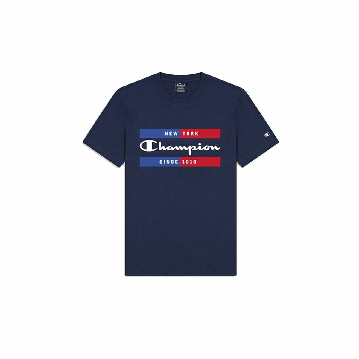 Kortærmet T-shirt til Mænd Champion Crewneck Blå S