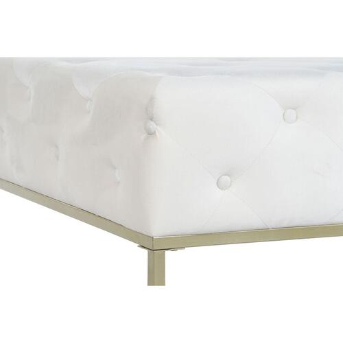 Stol Hvid Gylden Metal 100 x 100 x 45 cm