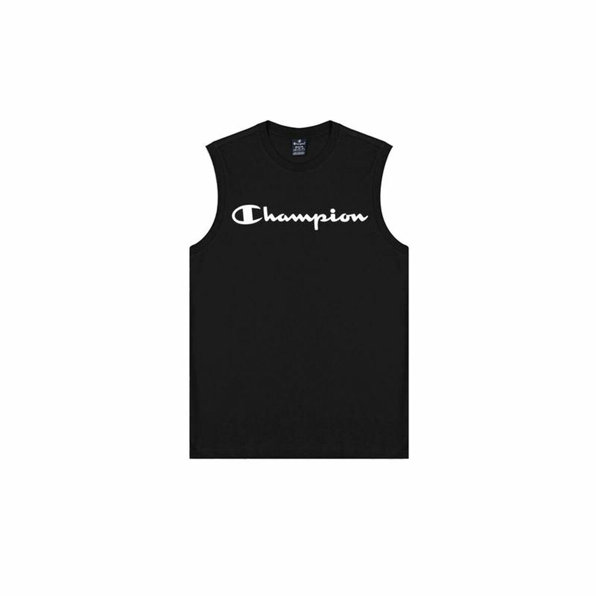 T-shirt til Mænd uden Ærmer Champion Crewneck Sort XL