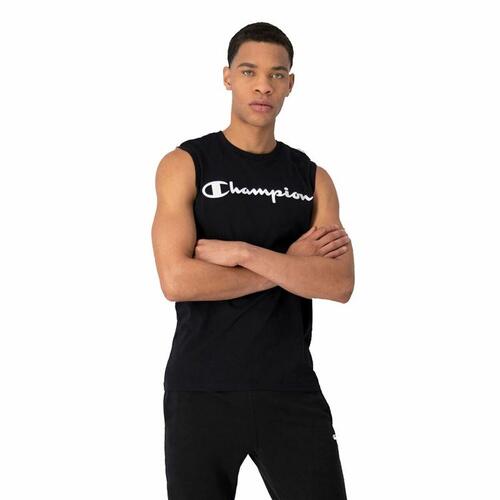 T-shirt til Mænd uden Ærmer Champion Crewneck Sort S