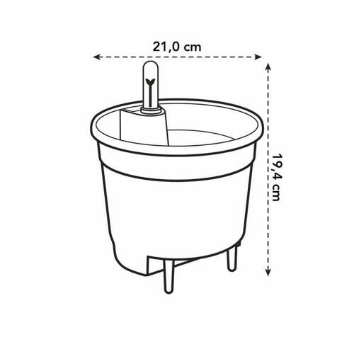 Urtepotte Elho Sort polypropylen Cirkulær Moderne Ø 21 cm 21 cm