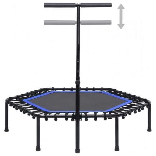 Fitnesstrampolin med håndtag 122 cm