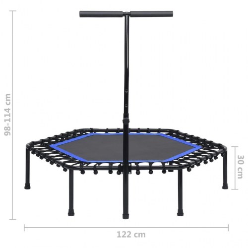 Fitnesstrampolin med håndtag 122 cm