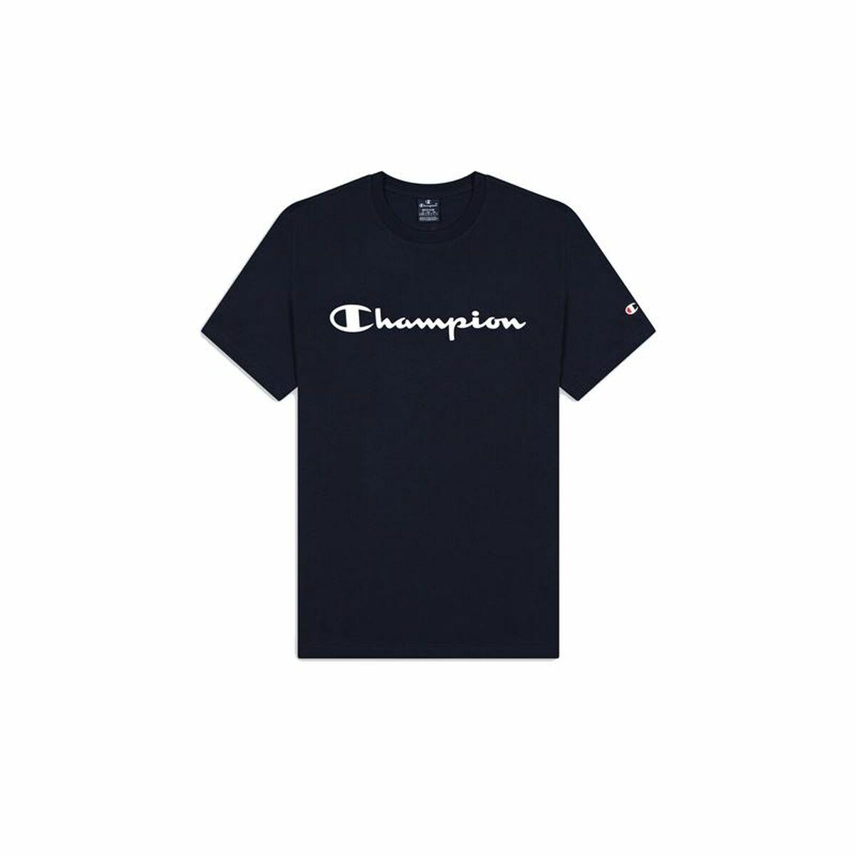 Kortærmet T-shirt til Mænd Champion Crewneck Blå 2XL