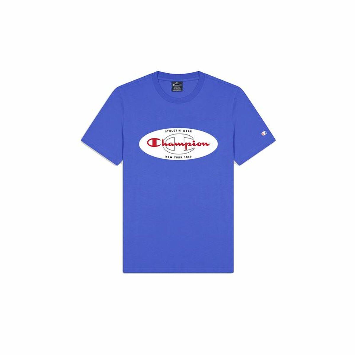 Kortærmet T-shirt til Mænd Champion Crewneck Blå XL