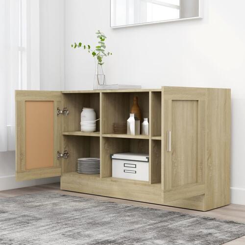 Skænk 120x30,5x70 cm konstrueret træ sonoma-eg