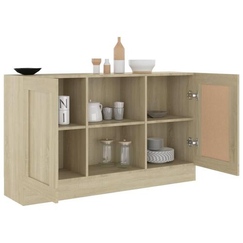 Skænk 120x30,5x70 cm konstrueret træ sonoma-eg
