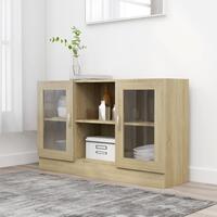 Skænk 120x30,5x70 cm konstrueret træ sonoma-eg