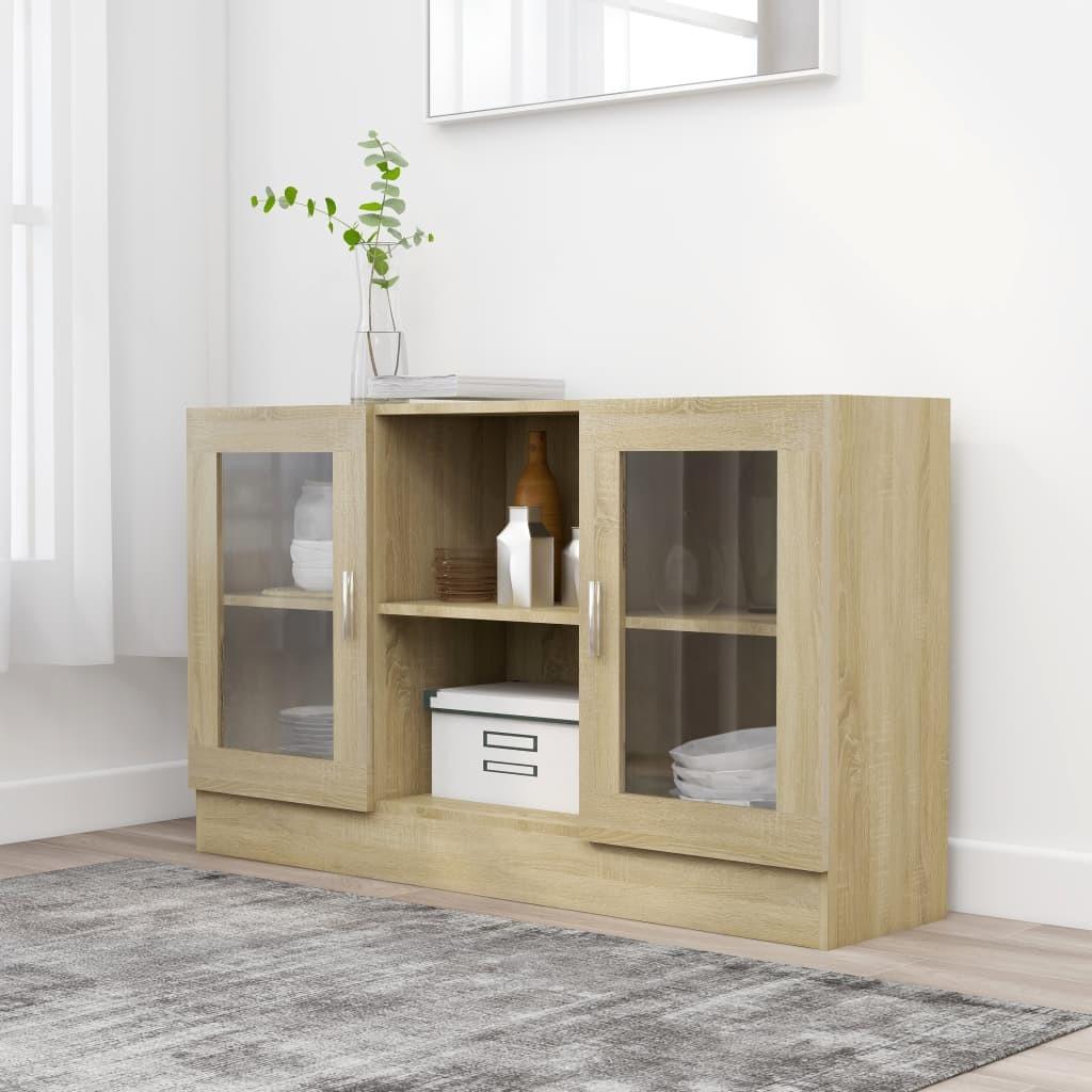 Skænk 120x30,5x70 cm konstrueret træ sonoma-eg