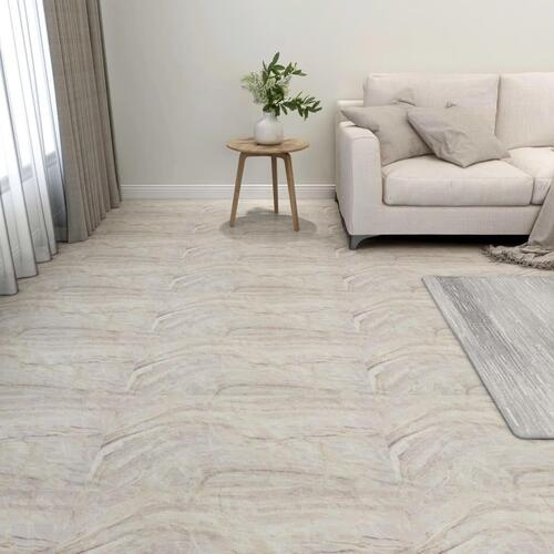 Selvklæbende gulvbrædder 55 stk. 5,11 m² PVC beige