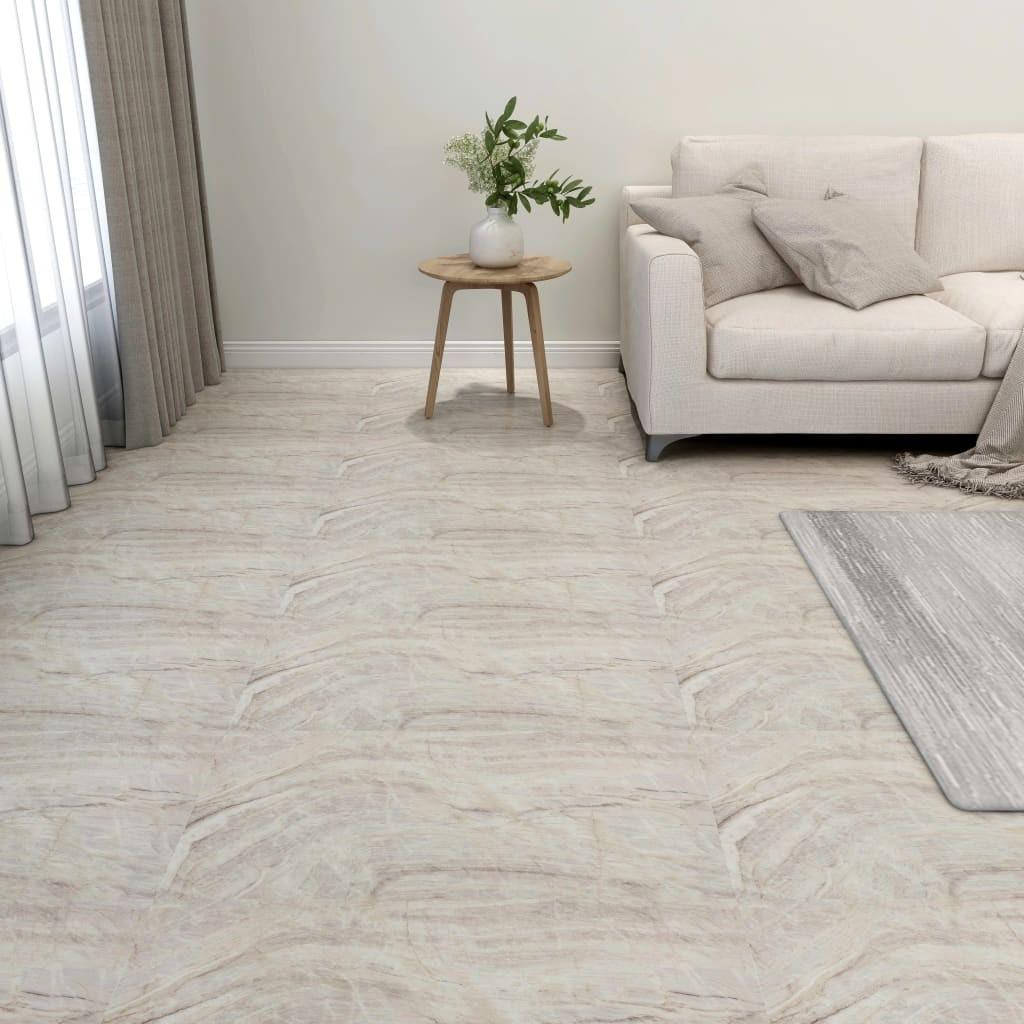Selvklæbende gulvbrædder 55 stk. 5,11 m² PVC beige